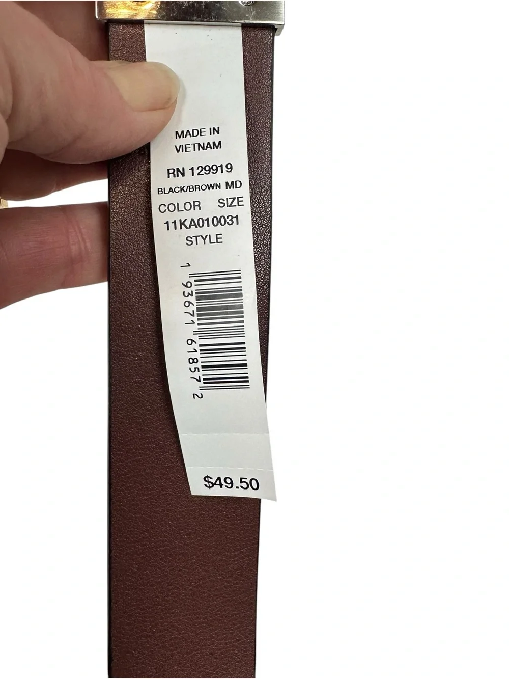 Reversable Calvin Klein Belt Black Brown Size 34-36 NWT